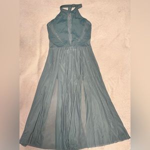 Green-grey performance dress by balera
